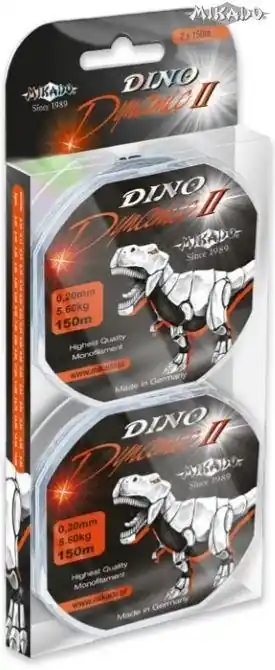 Akce MIKADO Vlasec - DINO DYNAMIC II 034 Nosnost : 12.70 kg Barva : Šedá (Grey) 150 M 2 cívky (propojené)
