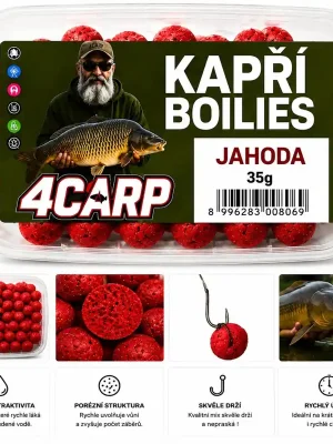 4CARP rohlíkové boilie 12-14mm 35g Česnek Výhodná Nabídka