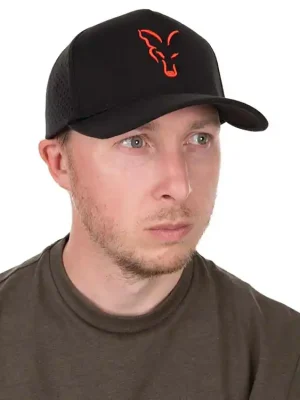 FOX Kšiltovka Collection Baseball Cap Black Orange Zlevněný