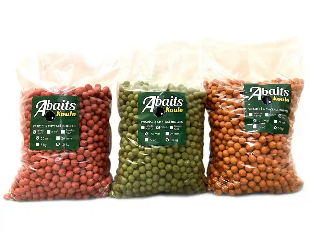 ABAITS Boilies 20 mm 10 kg Broskev Krab (Není skladem) Akční Nabídka