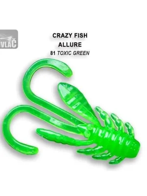 Gumová nástraha Crazy Fish Allure 4cm 81 Toxicgreen (8ks) Bezpečná Platba