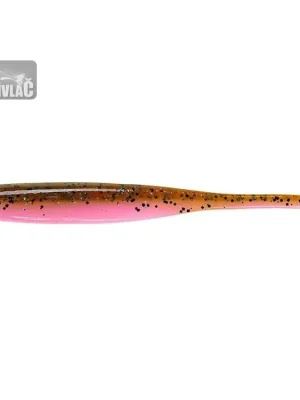 Značkový Gumová nástraha Keitech Shad Impact 5" 12,5cm Motoroil / Pink (6ks)