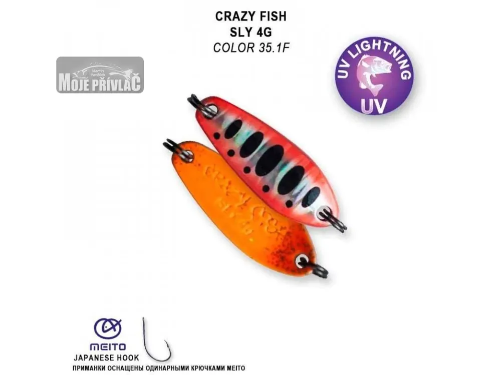 Plandavka Crazy Fish Sly 33mm 4g color 35,1F Tovární Cena