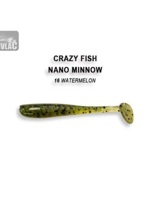 Časově Omezené Gumová nástraha Crazy Fish Nano Minnow 4cm 16 Watermelon (8ks)