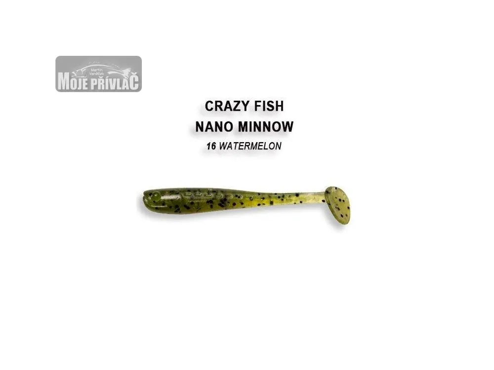 Časově Omezené Gumová nástraha Crazy Fish Nano Minnow 4cm 16 Watermelon (8ks)
