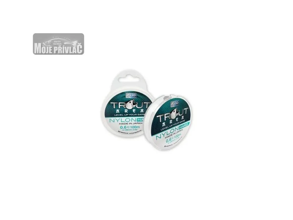 Asso Trout Area Nylon Hard 3 Lb, 0,128 mm, 0,6 Go 100 metrů Hit Sezóny