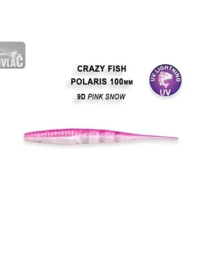 Akční Cena Gumová nástraha Crazy Fish Polaris 10cm 9D Pink Snow (6ks)