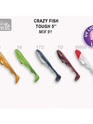 Akční Cena Gumová nástraha Crazy Fish Tough 12,5cm M91 (5ks)