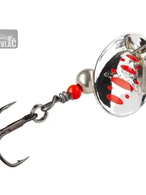 Rotační třpytka Gunki Dots Nude Spotted 0H Full Silver-Red 2,2g Autentický
