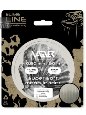 Průhledný návazcový vlasec Vagner Fishing Super Soft Mono Leader 0,8mm 50m 40kg Clear Cenový Hit