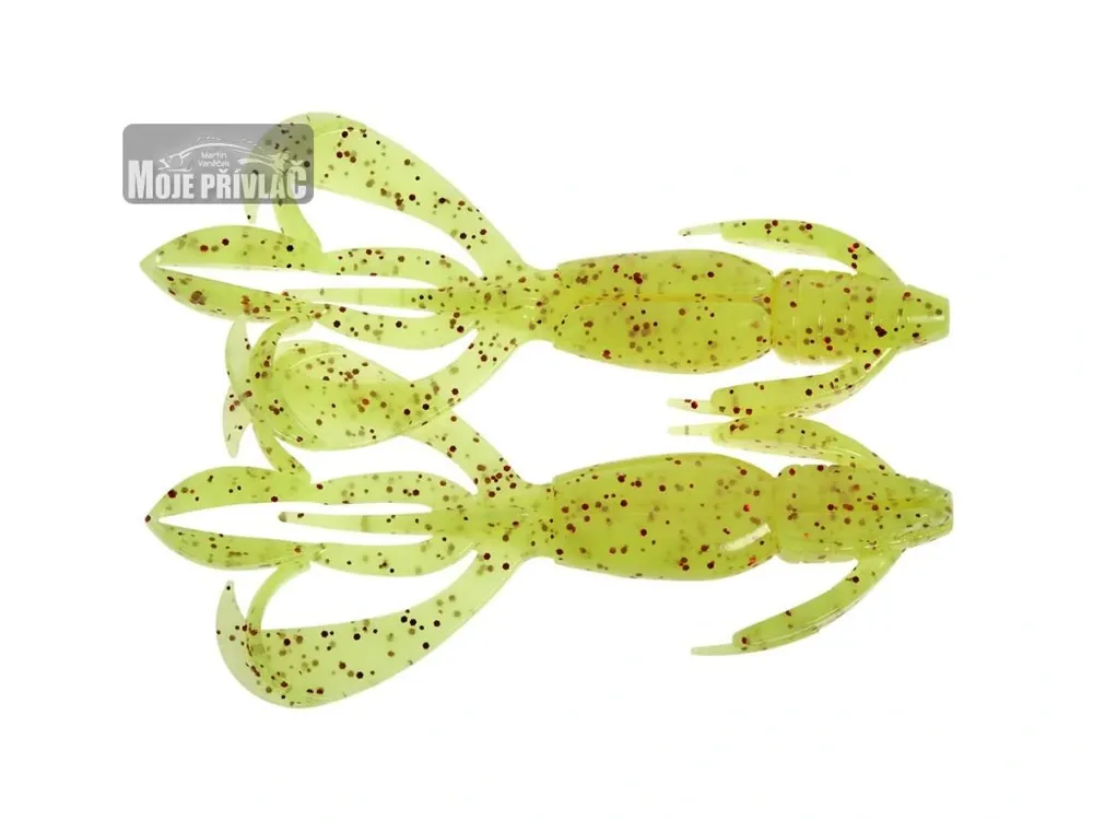 Autentický Gumová nástraha Keitech Crazy Flapper 3,6'' 9cm Chartreuse Red Flake PAL01S (7ks)