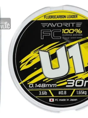 Akční Cena Fluorocarbon U1 FC #10,0/0,52mm 37,2lb 16,86kg 30m