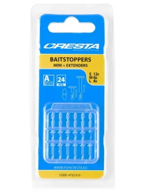 Finální Výprodej Cresta Zarážky Baitstoppers Mini+ Extenders 24ks