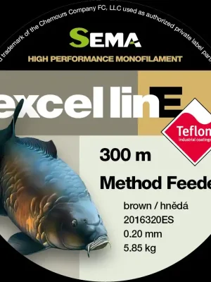 Super Cena Sema Vlasec Excel Line Method Feeder 300m/0,16mm - 3,85kg - hnědá