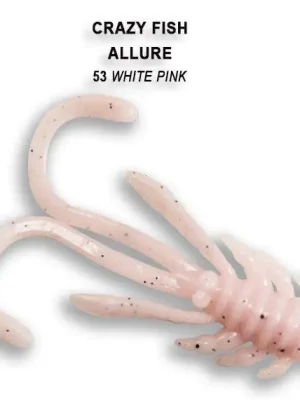 Crazy Fish Gumová nástraha Allure 4cm color 53 White pink balení 8 kusů Časově Omezené