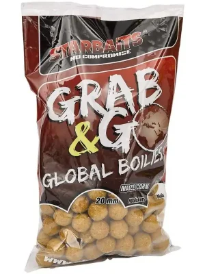 Boilies Starbaits Global Grab&Go 1kg - 20mm - Sweet Corn Výprodej