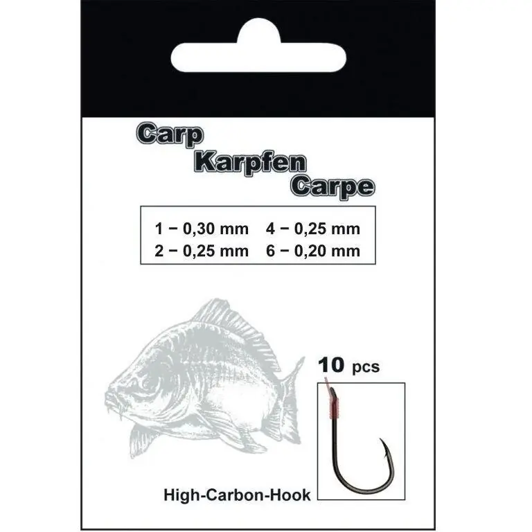 Navázané háčky Carp 10ks 0,25mm - vel.4 Kup Teď