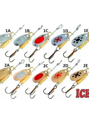 Nízká Cena ICE Fish rotační třpytka Mikro Spin vel. 0 / délka 4cm / 2g - 2D