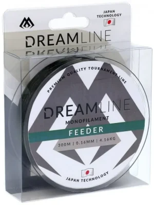 Značkový Vlasec - DREAMLINE FEEDER (MOSS GREEN) - 0.26mm / 8.60kg / 300m - 1 cívka