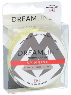 Značkový Vlasec - DREAMLINE SPINNING (YELLOW) - 0.18mm / 4.79kg / 150m - 1 cívka