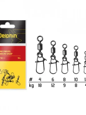 Víkendová Akce Karabinka s obratlíkem Delphin MS B-01 Získejte slevu -5% za registraci v e-shopu Velikost 8