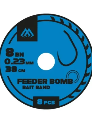 Zlevněný Mikado FEEDER BOMB RIG - WITH BAIT BAND - BARBLESS HOOKS NO 12 / monoline 0.18mm/38cm - 8 pcs.