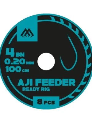 Akční Cena MikadoREADY RIGS - AJI FEEDER nr 10 BN / vlasec: 0.14mm/100cm - 8 pcs.