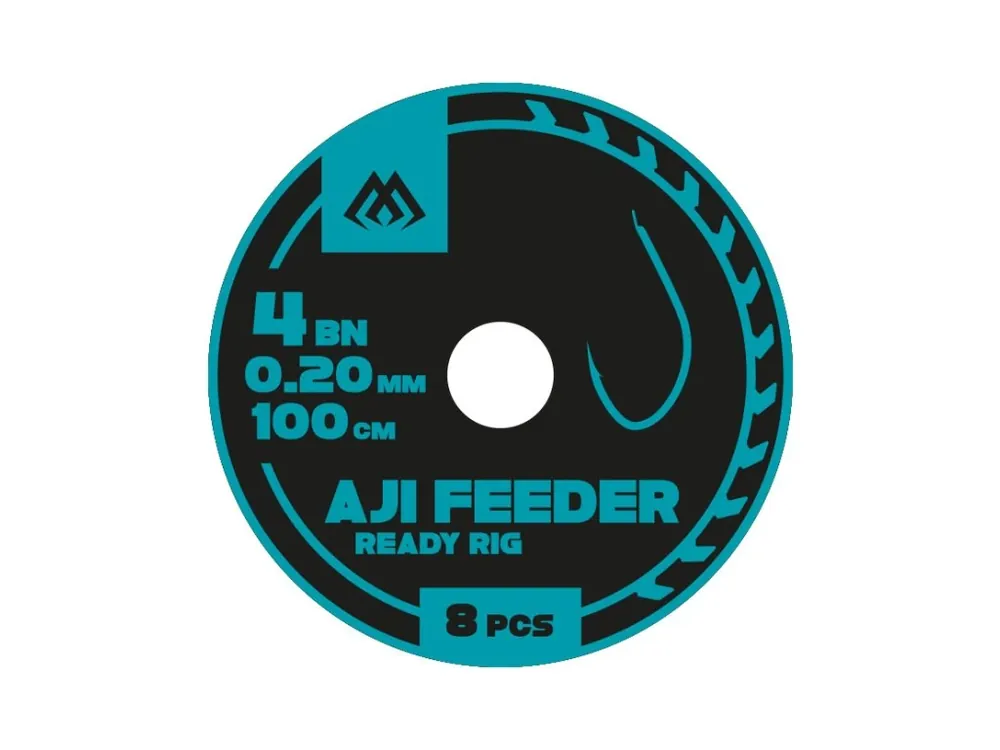 Akční Cena MikadoREADY RIGS - AJI FEEDER nr 10 BN / vlasec: 0.14mm/100cm - 8 pcs.