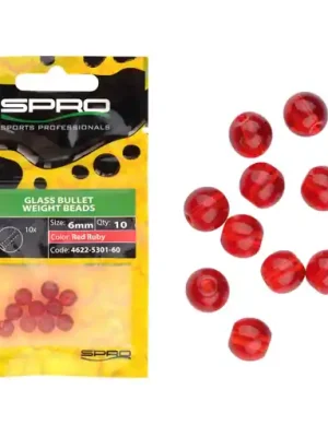 Akce SPRO Round Smooth Glass Beads 4mm Red Ruby