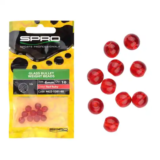 Akce SPRO Round Smooth Glass Beads 4mm Red Ruby