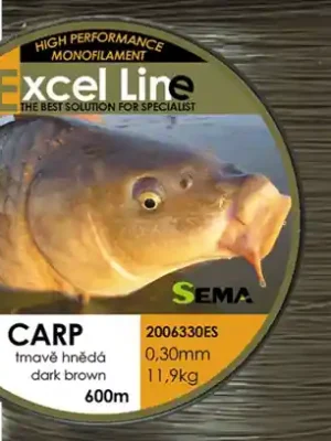Akční Cena Sema Excel Line Carp 600m, 0.22mm 6.10kg