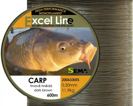 Akční Cena Sema Excel Line Carp 600m, 0.22mm 6.10kg