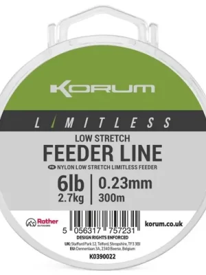 Bezpečná Platba Korum Vlasec Limitless Low Stretch Feeder Line 300m