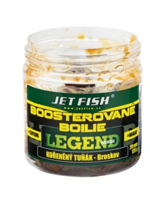 Časově Omezené Jet Fish Boosterované Boilie Legend Range - Kořeněný Tuňák - Broskev - 24 mm