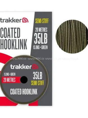 Značkový Trakker Návazcová šňůra - Semi Stiff Coated Hooklink 35lb, 15,9kg, 20m