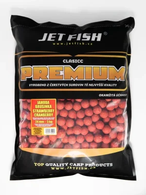 Značkový Premium clasicc boilie 5kg - 24mm : JAHODA / BRUSINKA