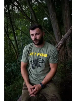 Autentický Triko Jet Fish olivové : vel. S