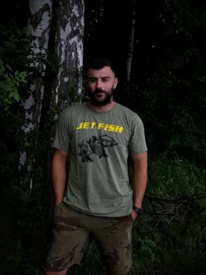 Bezpečná Platba Triko Jet Fish olivové : vel. XL