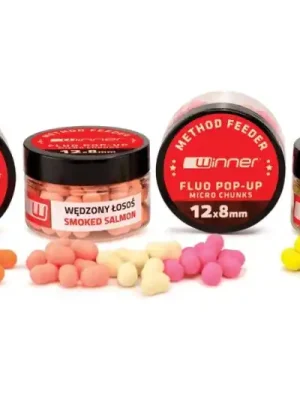 Horká Nabídka Method Feeder Fluo Pop-Up Micro Chunks 12x8mm / 20g Příchuť: Monster halibut
