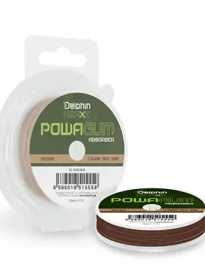 Akce Delphin REAXE PowaGUM Absorber Hnědá 0.6mm/4kg/10m