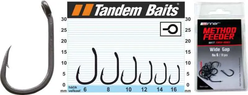 Háček - Matt Finish Method Feeder Hook Wide Gap 10ks velikost: 12 Výhodná Nabídka
