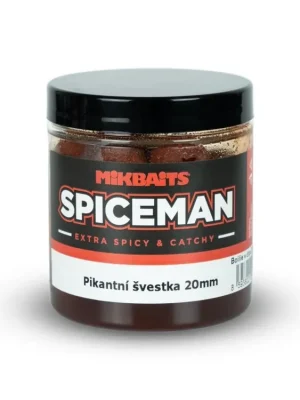 Mikbaits Spiceman boilie v dipu 250ml - Pikantní švestka 20mm Levný
