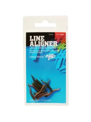 Finální Výprodej GIANTS FISHING ROVNÁTKA NA HÁČEK LINE ALIGNER-LARGE GREEN-BROWN/12PC